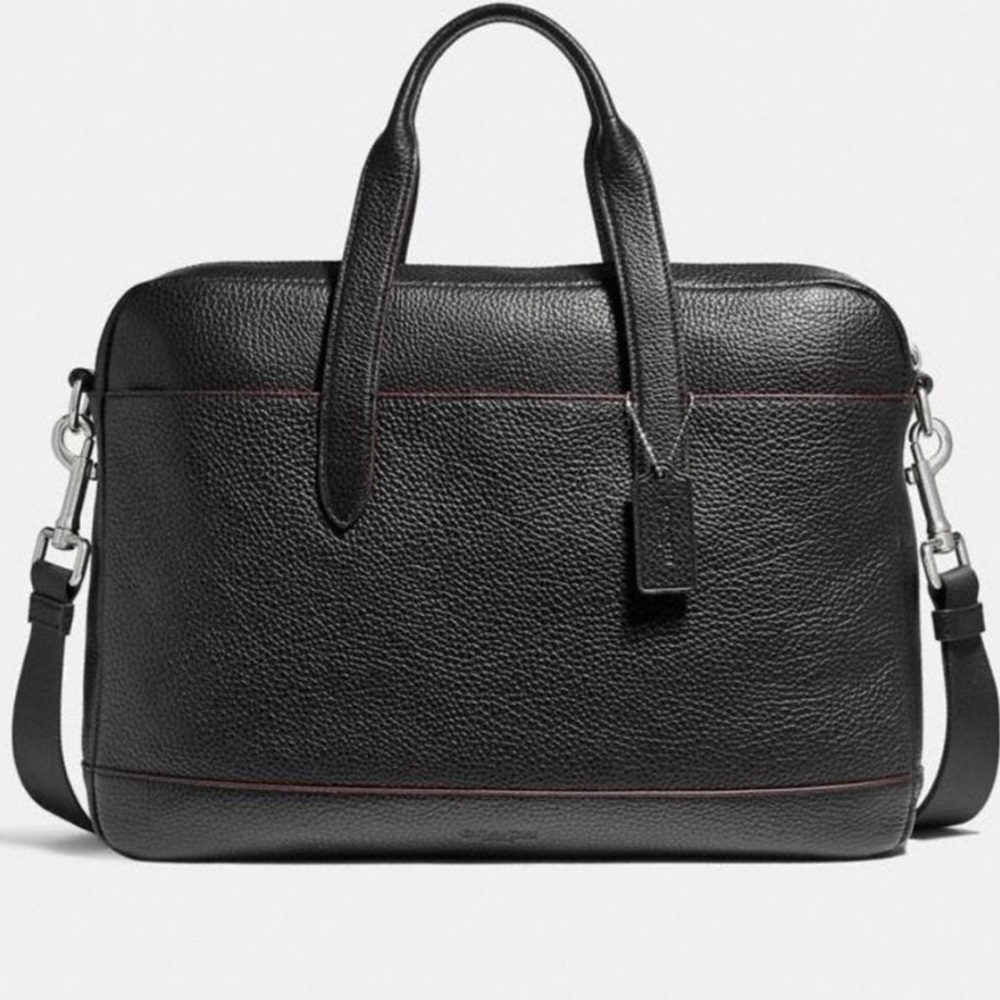 Coach leather laptop bag